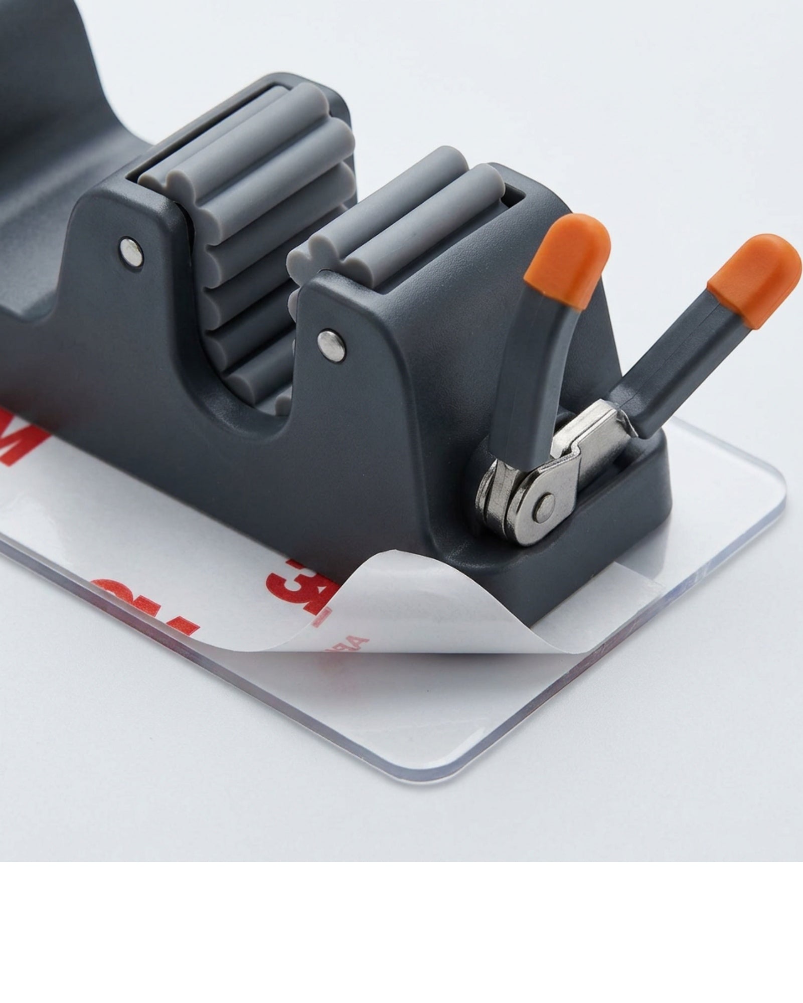 Vknx Adhesive Two Grip Three Hook Rack Charcoal - Detail view