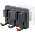 Vknx Adhesive Two Grip Three Hook Rack Charcoal - Product view