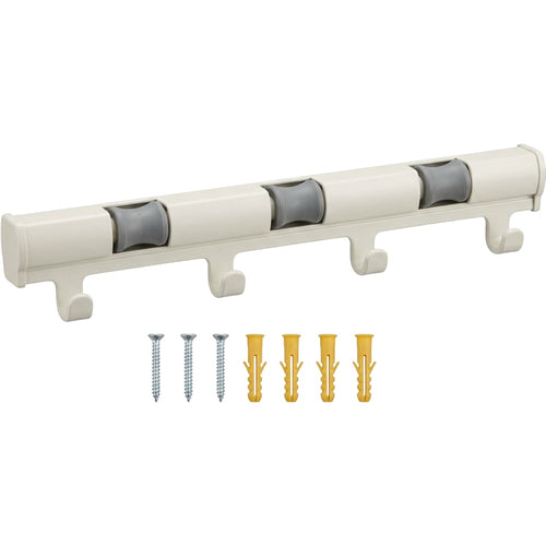 Vknx Three Grip Four Hook Utility Rail Warm White - Product view
